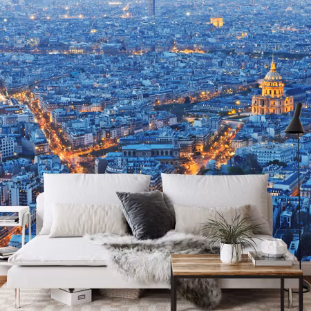 Fyrkantig fototapet - Paris At Night