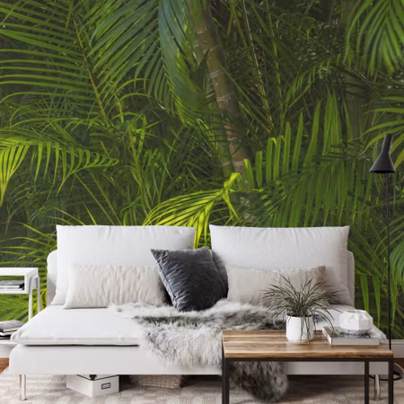 Fyrkantig fototapet - Palm Leaves
