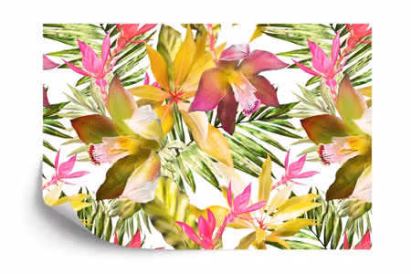 Fyrkantig fototapet - Tropical Leaves