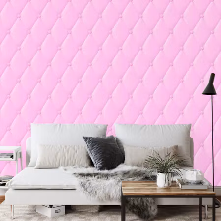 Fyrkantig fototapet - Quilted Pink