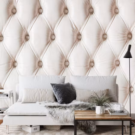 Fyrkantig fototapet - Quilted Leather