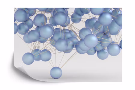 Fyrkantig fototapet - Modern Balls 3D