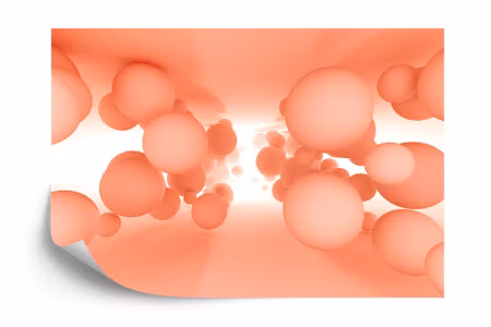 Fyrkantig fototapet - Optical Balls 3D