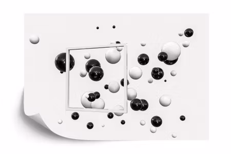 Fyrkantig fototapet - Balls 3D