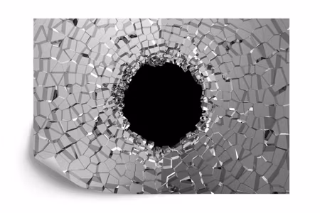 Fyrkantig fototapet - Abstract Tunnel 3D Effect