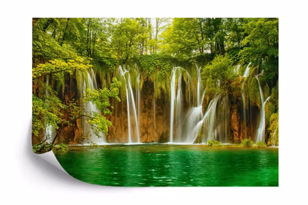 Fyrkantig fototapet - Green Waters Iq1233