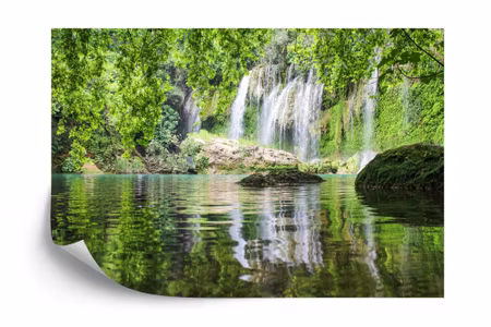 Fyrkantig fototapet - Waterfall Pool Iq1232