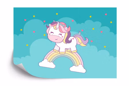 Fyrkantig fototapet - Cornelia Unicorn Iq1293