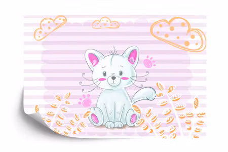 Fyrkantig fototapet - The Cuddlies Chloe Iq1321