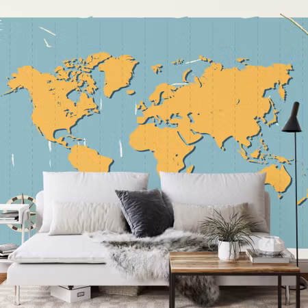 Fyrkantig fototapet - World Map Retro Iq1274