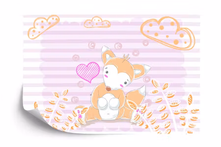 Fyrkantig fototapet - The Cuddlies Freddy Iq1325