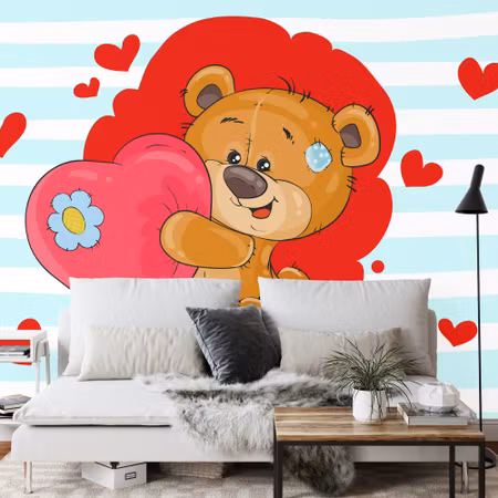 Fyrkantig fototapet - The Big Heart Bears Bradley