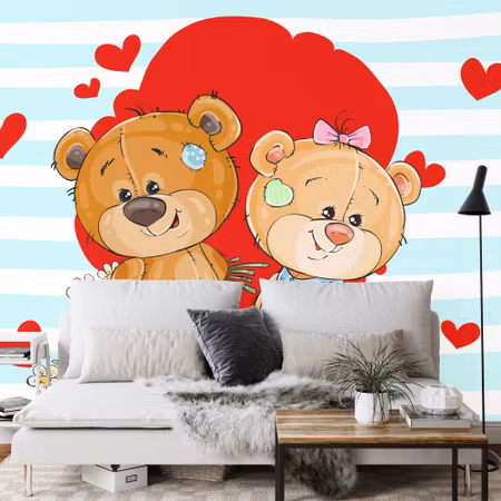 Fyrkantig fototapet - The Big Heart Bears Bradley