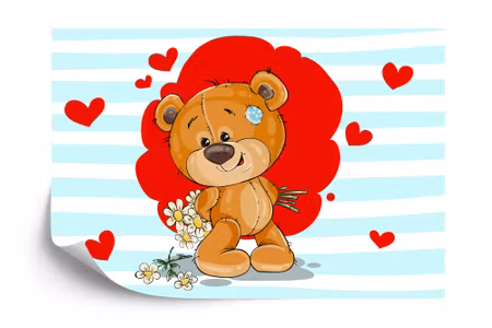 Fyrkantig fototapet - The Big Heart Bears Bradley