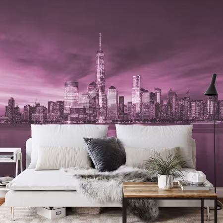 Fyrkantig fototapet - New York City Sunrise in