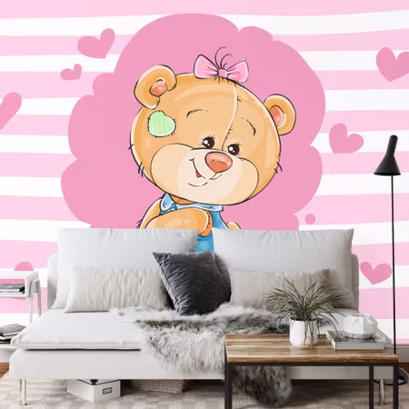 Fyrkantig fototapet - The Big Heart Bears Claudia