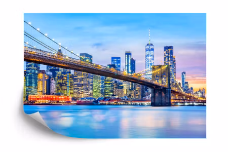 Fyrkantig fototapet - Brooklyn Bridge Nyc Iq1204a