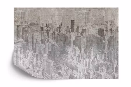 Fyrkantig fototapet - New York City Grunge I Mono