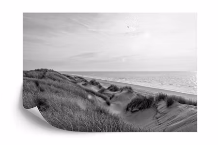 Fyrkantig fototapet - Dune Sunrise Black &ampamp