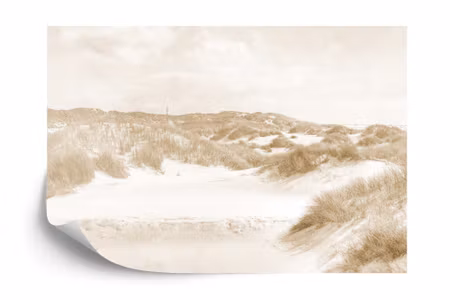 Fyrkantig fototapet - Dune Paradise Faded Vintage
