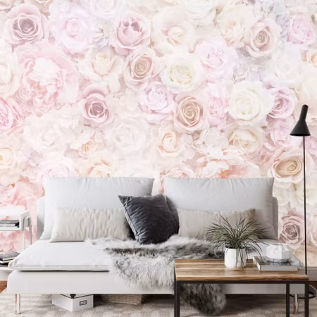 Fyrkantig fototapet - Floral Faded Vintage Iq1221a