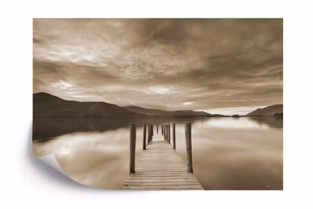 Fyrkantig fototapet - Tranquility in Sepia Iq1226b