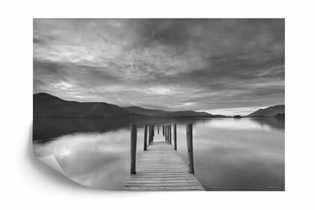 Fyrkantig fototapet - Tranquility in Black &ampamp