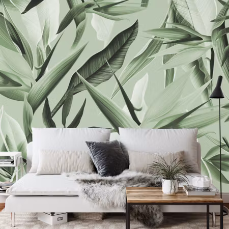 Fyrkantig fototapet - Tropicalia Green Iq1246d