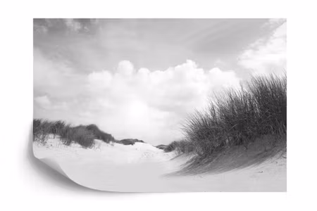 Fyrkantig fototapet - Sandy Days in Black &ampamp