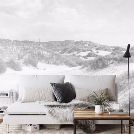 Fyrkantig fototapet - Dune Paradise Faded Vintage
