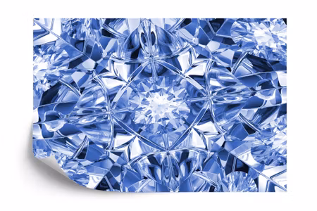 Fyrkantig fototapet - Facets of Luxury in Blue