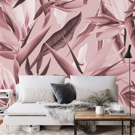 Fyrkantig fototapet - Tropicalia Pink Iq1246f