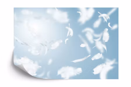 Fyrkantig fototapet - Floating in Blue Iq1254a