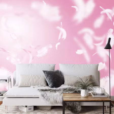Fyrkantig fototapet - Floating in Pink Iq1254d