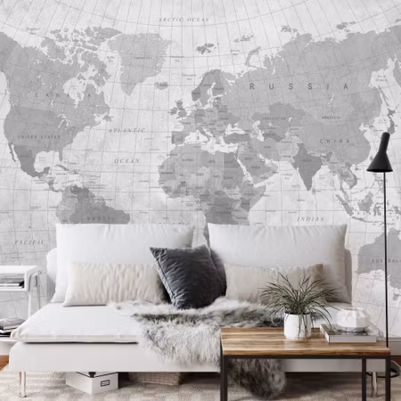 Fyrkantig fototapet - World Map Textured