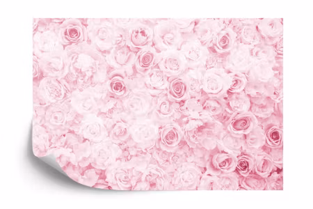 Fyrkantig fototapet - Faded Floral Vintage Pink