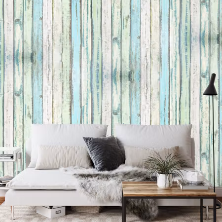 Fyrkantig fototapet - Harbour Planks Iq1253
