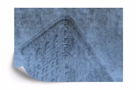 Fyrkantig fototapet - New York City Grunge Ii Blue