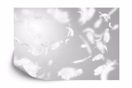 Fyrkantig fototapet - Floating in Black &ampamp