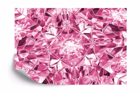 Fyrkantig fototapet - Facets of Luxury in Pink