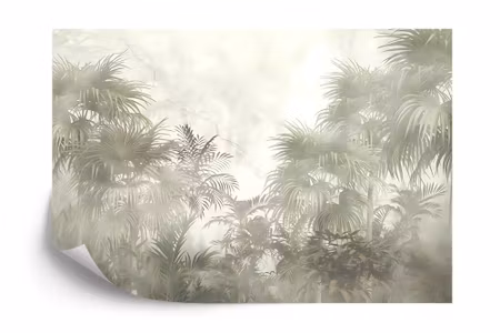 Fyrkantig fototapet - Tropical Trees and Leaves in