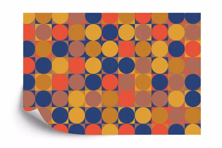 Fyrkantig fototapet - Retro Pattern Geometric