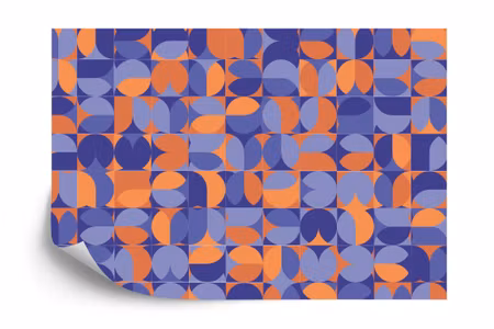 Fyrkantig fototapet - Retro Pattern Geometric