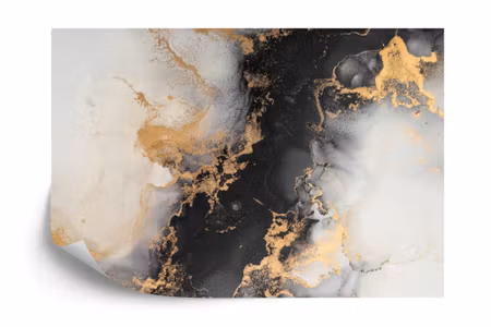 Fyrkantig fototapet - Marble Ink Abstract Art From