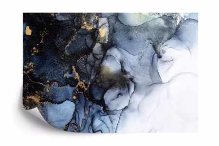 Fyrkantig fototapet - Marble Ink Abstract Art From