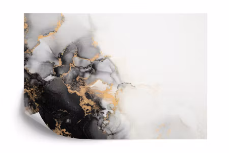 Fyrkantig fototapet - Marble Ink Abstract Art From