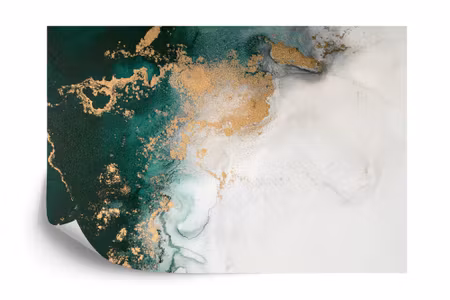 Fyrkantig fototapet - Marble Ink Abstract Art From