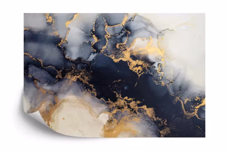 Fyrkantig fototapet - Marble Ink Abstract Art From
