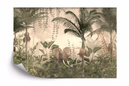 Fyrkantig fototapet - Tropical Trees and Leaves