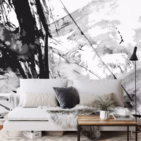 Fyrkantig fototapet - Abstract Ink Paint